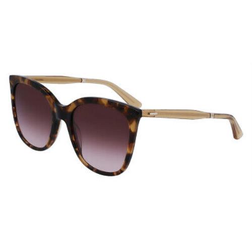 Calvin Klein CK23500S Sunglasses Women Brown Havana Square 55