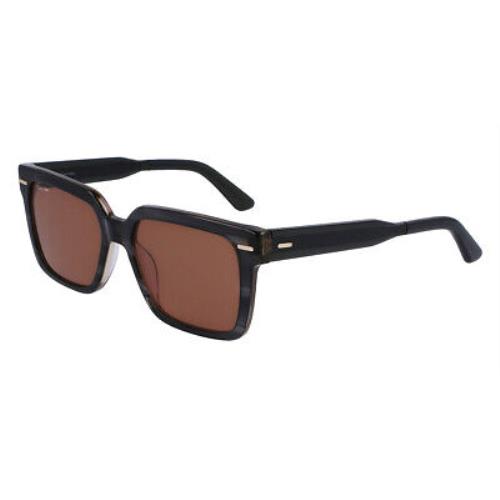 Calvin Klein CK22535S Sunglasses Men Striped Gray Square 55mm