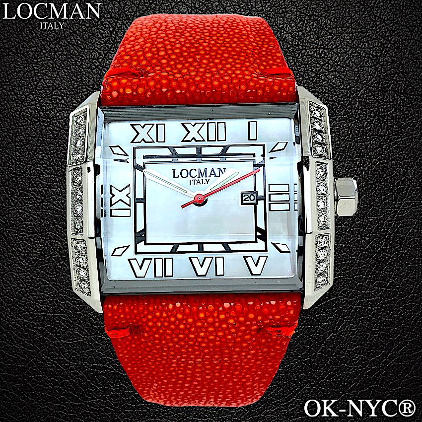 Ladies` Locman Glamour Otto Diamond Ref 232 Watch W/r 3 Atm 37mm Quartz Mop