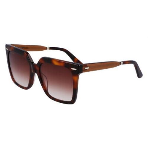 Calvin Klein CK22534S Sunglasses Brown Havana Butterfly 55mm