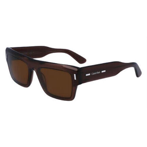 Calvin Klein CK23504S Sunglasses Unisex Taupe Square 55mm
