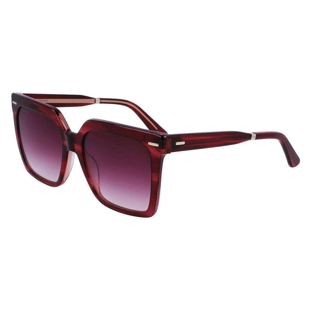 Calvin Klein CK22534S Sunglasses Women Burgundy Butterfly 55mm