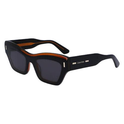 Calvin Klein CK23503S Sunglasses Black/carchoal Cat Eye 54mm