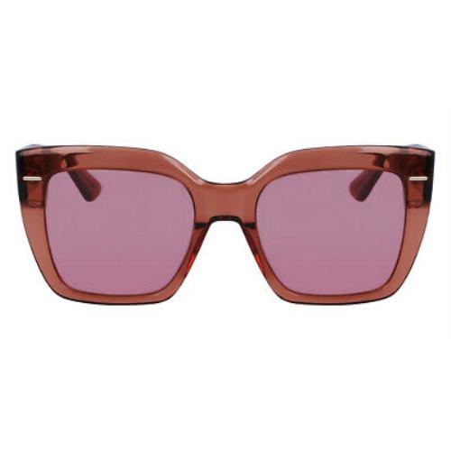 Calvin Klein CK23508S Sunglasses Women Brown Oversized 54mm