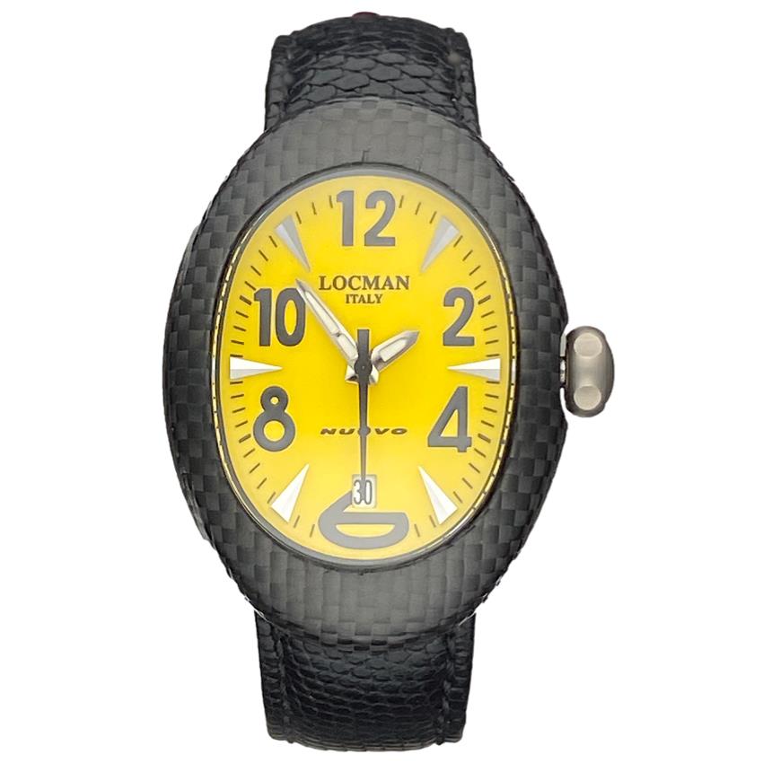 Ladies` Locman Nuovo Carbon Titanium Sapphire Quartz Watch Ref 103 33x46mm