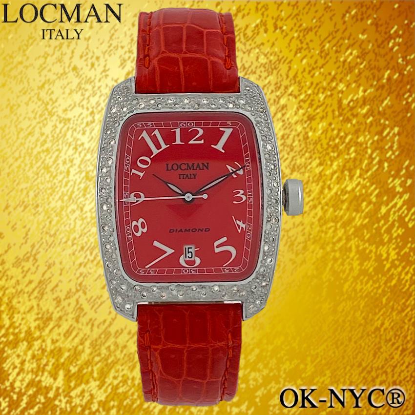 Locman Diamond Ref 488 Diamonds Bezel Quartz Women`s Watch 32 mm x 43 mm