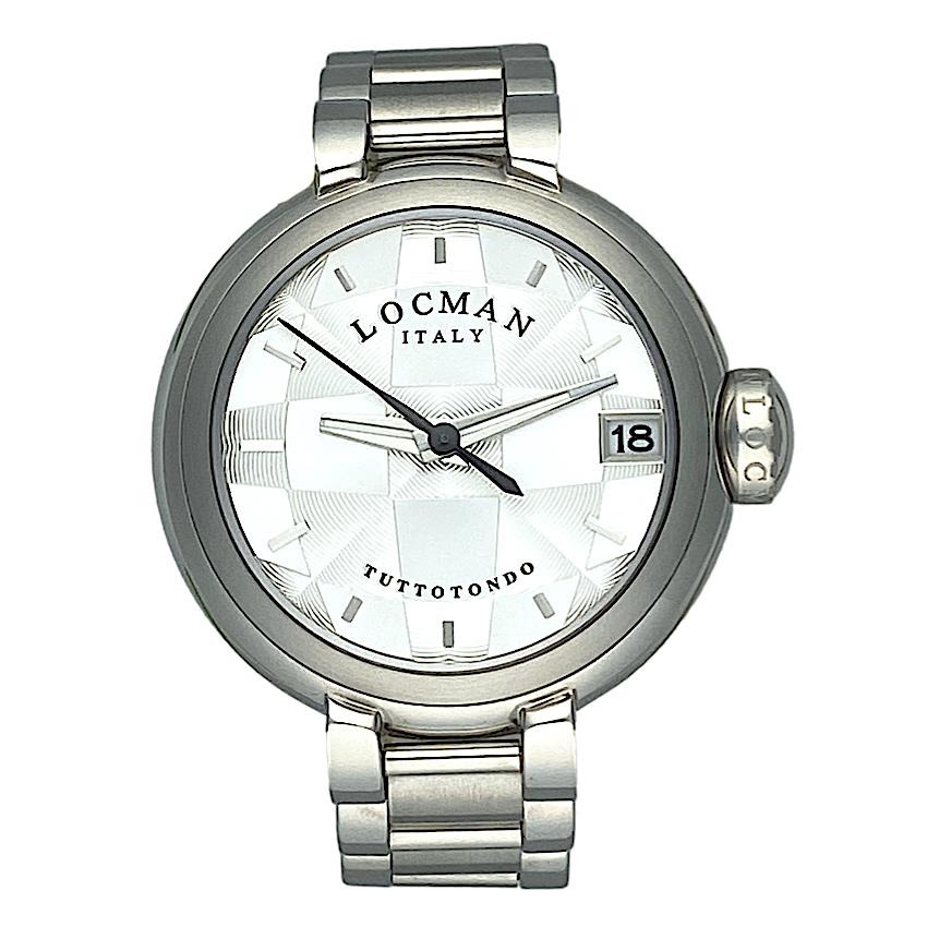 Locman Tuttotondo Ladies` Quartz Watch Ref 350 Stainless Steel Case Bracelet
