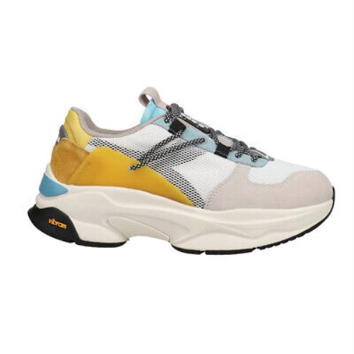Diadora Terrena Nylon Lace Up Mens White Yellow Sneakers Casual Shoes 176553-C