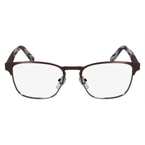 Calvin Klein Cko Eyeglasses Men Matte Brown 55mm - Frame: Matte Brown, Lens: