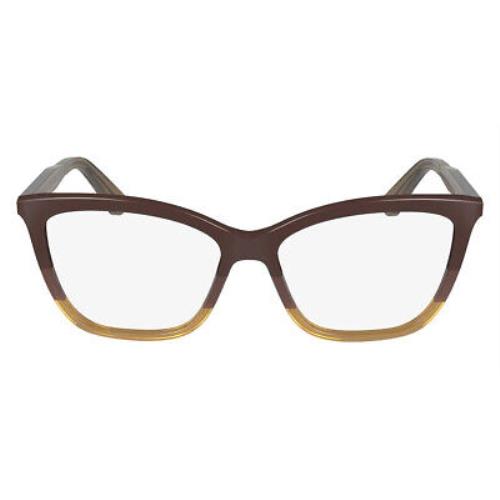 Calvin Klein Cko Eyeglasses Dark Brown/brown/caramel 53mm