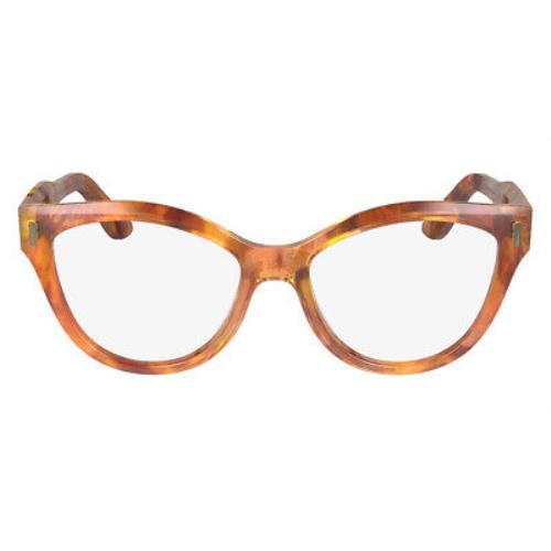 Calvin Klein Cko Eyeglasses Women Caramel Havana 53mm