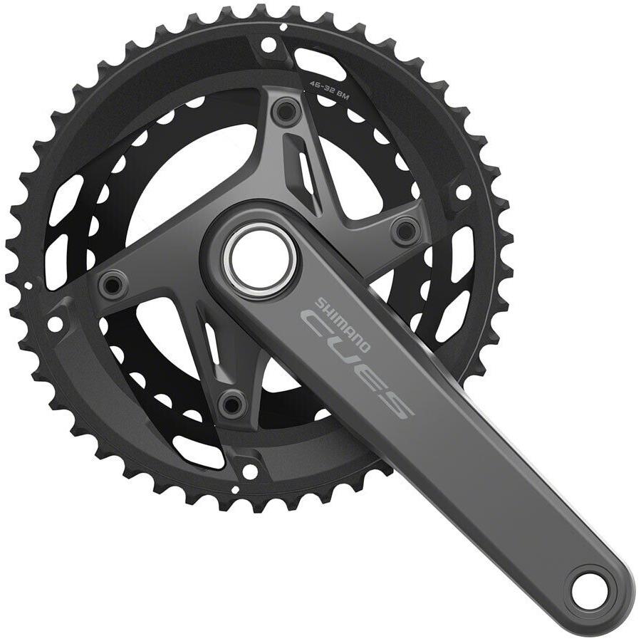 Shimano Cues FC-U6010-2 Crankset - 170mm 11-Speed 46/32t Asymmetric 110 Bcd