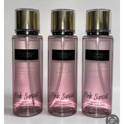 3 Pink Sunset Victoria`s Secret Fragrance Mist 8.4 oz