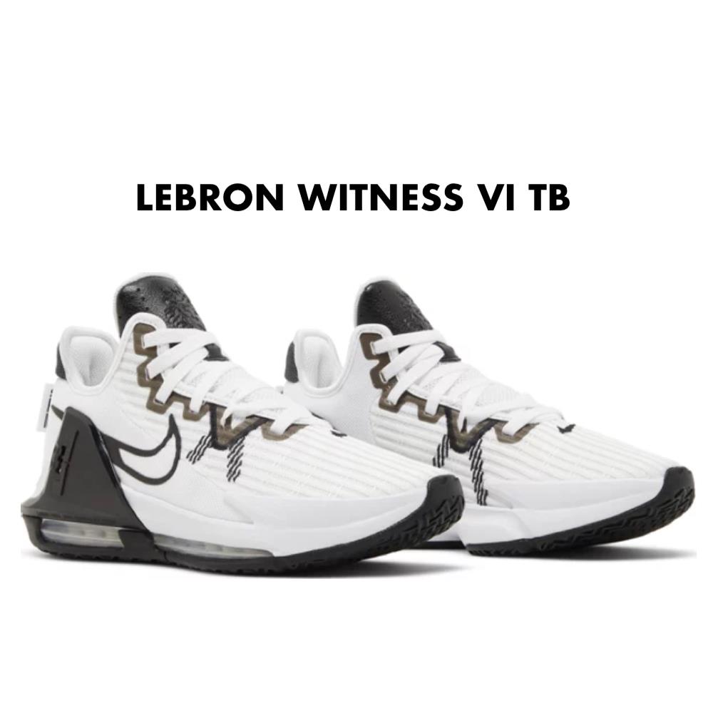 Nike Lebron Witness VI 6 TB Men`s Basketball Shoe White Black 14