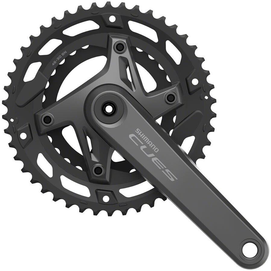 Shimano Cues FC-U6000-2 Crankset - 175mm 9/10-Speed 46/30t Asymmetric 110 Bcd