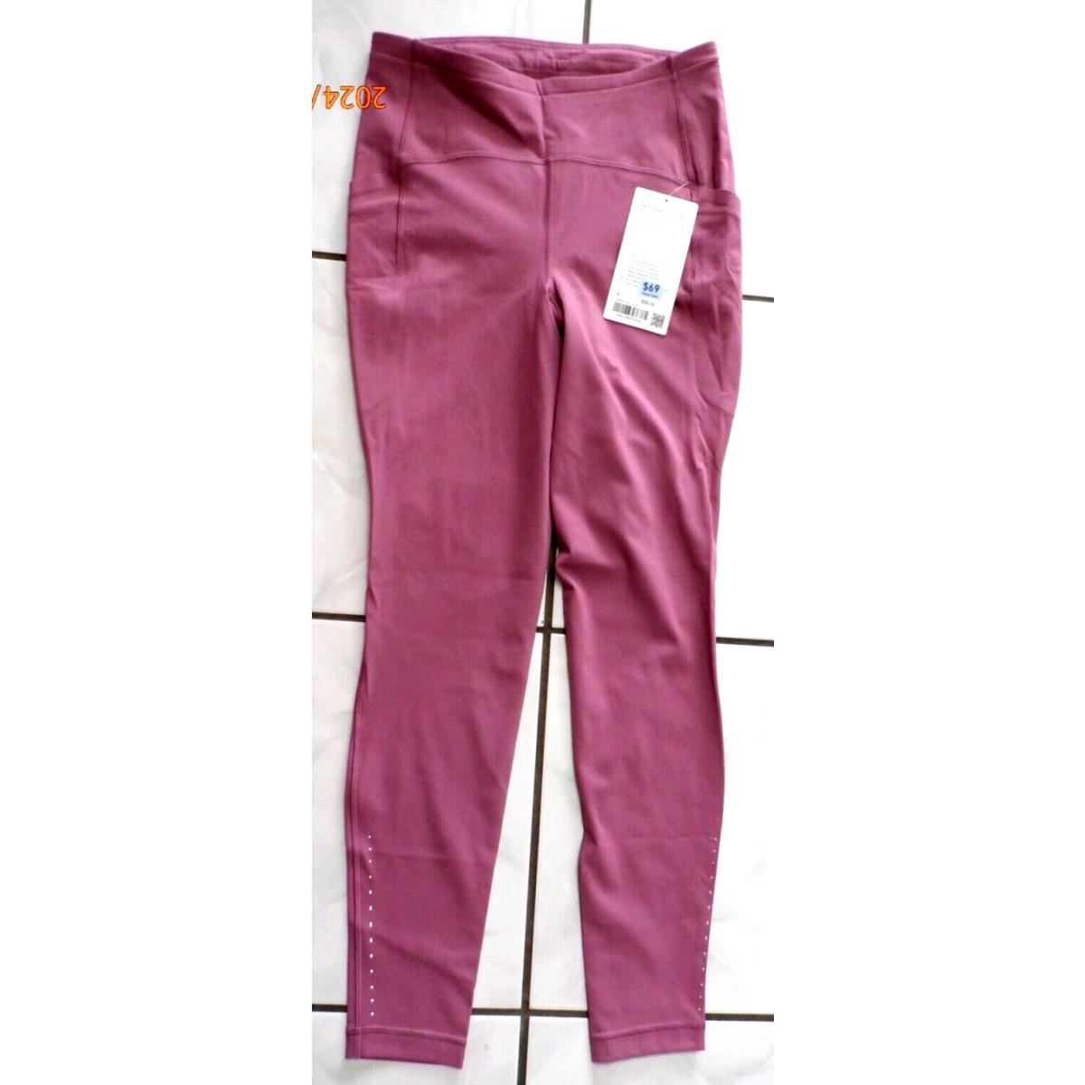 Lululemon Size 8 Swift Speed HR Tight 28 Vlvd Pant Lux Hi Rise Run Pink G48