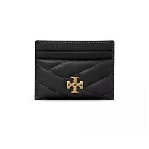 Tory Burch Women`s Kira Chevron Card Case Black One Size Black Package