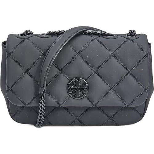 Tory Burch 149682 Willa Matte Black with Black Hardware Womens Shoulder Bag