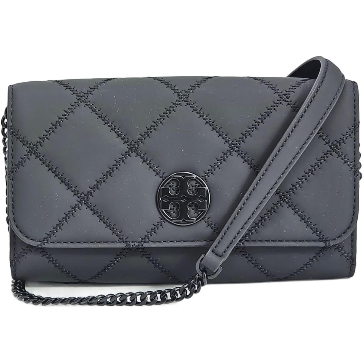 Tory Burch 150059 Willa Matte Black with Black Hardware Womens Chain Wallet