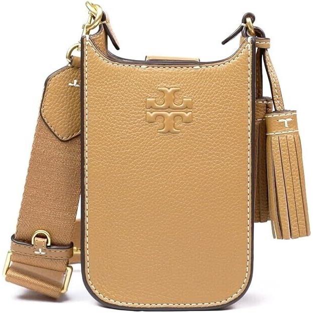 Tory Burch 146464 Thea Tiramisu Tan Gold Harware Womenscellphone Crossbody Bag - Handle/Strap: , Hardware: Gold, Exterior: