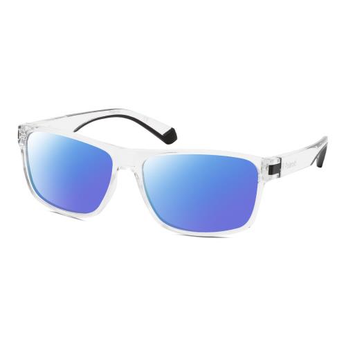 Polaroid 2121/S Unisex Polarized Sunglasses in Clear Crystal Black 58mm 4 Option Blue Mirror Polar