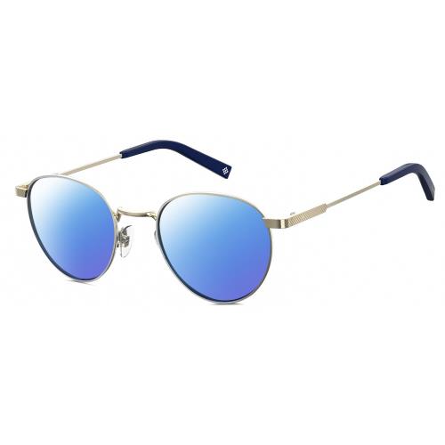 Polaroid 2082/S/X Unisex Designer Polarized Sunglasses Gold Blue 49 mm 4 Options Blue Mirror Polar