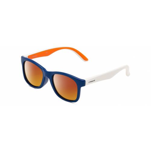 Polaroid Kids 8001/S Unisex Polarized Sunglasses Blue White Orange 48mm 4 Option Red Mirror Polar