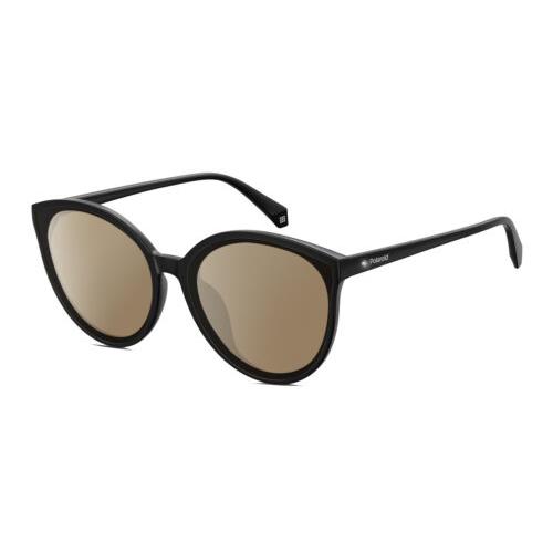 Polaroid 4082/F/S Cateye Polarized Sunglasses Black Crystal Accent 62mm 4 Option Amber Brown Polar