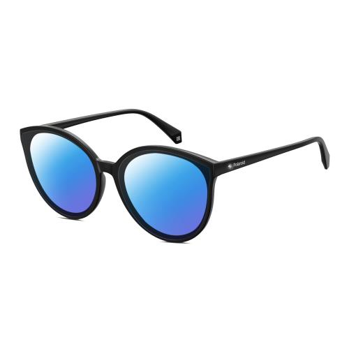 Polaroid 4082/F/S Cateye Polarized Sunglasses Black Crystal Accent 62mm 4 Option Blue Mirror Polar