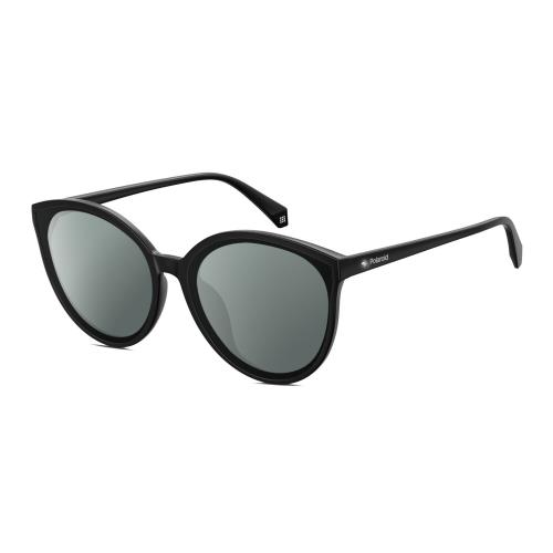 Polaroid 4082/F/S Cateye Polarized Sunglasses Black Crystal Accent 62mm 4 Option Smoke Grey Polar