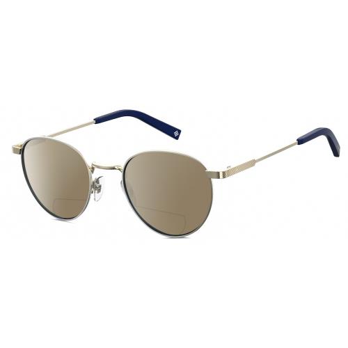 Polaroid 2082/S/X Unisex Polarized Bifocal Sunglasses Gold Blue 49 mm 41 Options Brown