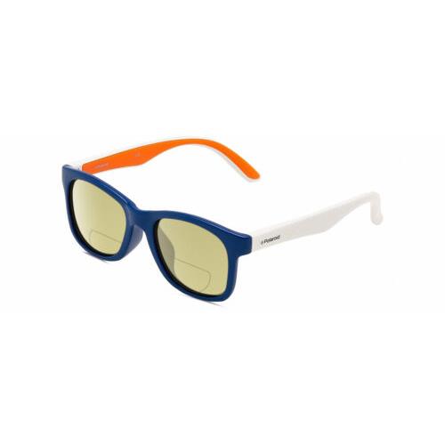 Polaroid Kids 8001/S Unisex Polarized Bifocal Sunglasses Blue White Orange 48 mm - Frame: