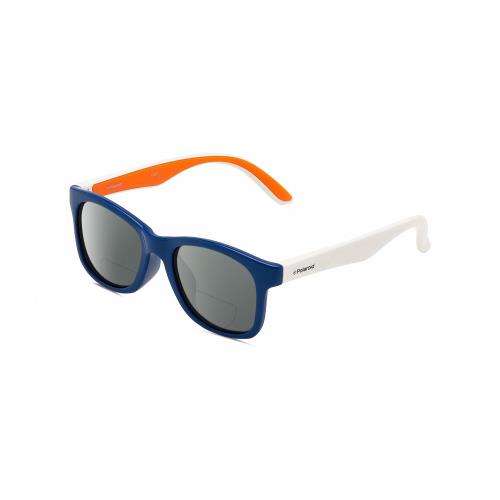 Polaroid Kids 8001/S Unisex Polarized Bifocal Sunglasses Blue White Orange 48 mm Grey