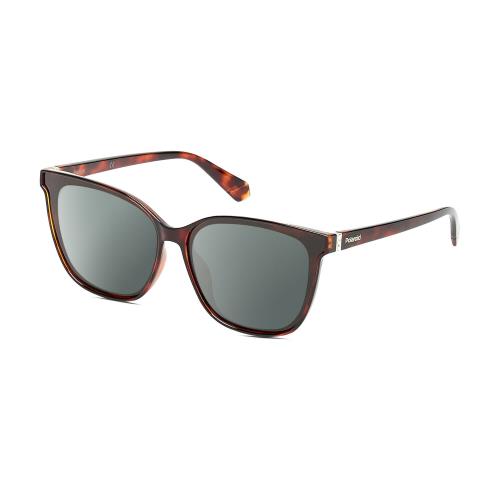 Polaroid 4101/F/S Cat Eye Polarized Sunglasses in Tortoise Havana 65mm 4 Options Smoke Grey Polar