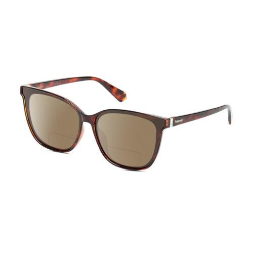 Polaroid 4101/F/S Cateye Polarized Bifocal Sunglasses Tortoise Havana Brown 65mm