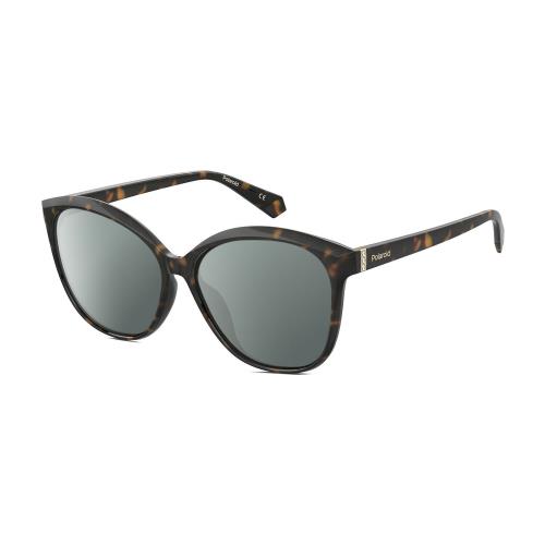 Polaroid 4100/F/S Cat Eye Polarized Sunglasses in Tortoise Havana 59mm 4 Options Smoke Grey Polar