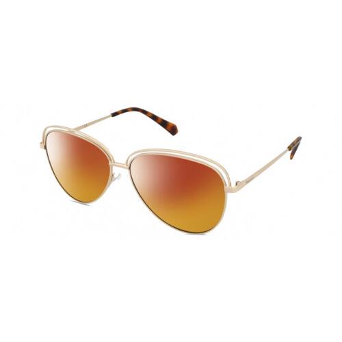 Polaroid 4103/S Women`s Polarized Sunglasses Gold Tortoise Havana 58mm 4 Options Red Mirror Polar