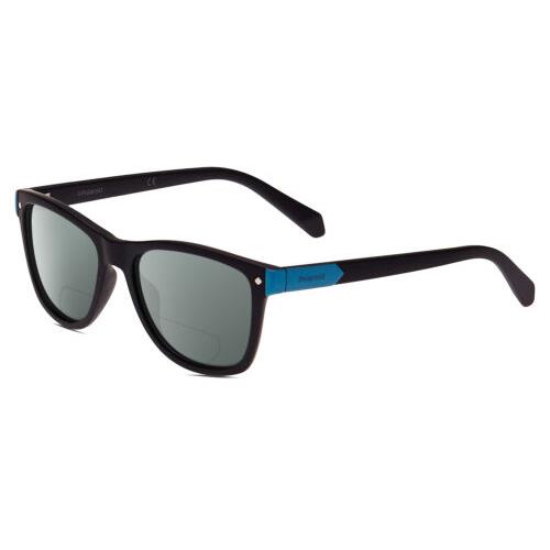Polaroid Kids 8025/S Unisex Polarized Bifocal Sunglasses Black Blue 48 mm 41 Opt Grey