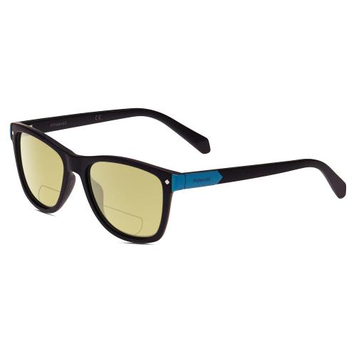 Polaroid Kids 8025/S Unisex Polarized Bifocal Sunglasses Black Blue 48 mm 41 Opt Yellow