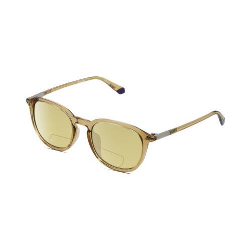 Polaroid 2115/F/S Unisex Polarized Bifocal Sunglasses in Crystal Brown Blue 54mm Yellow