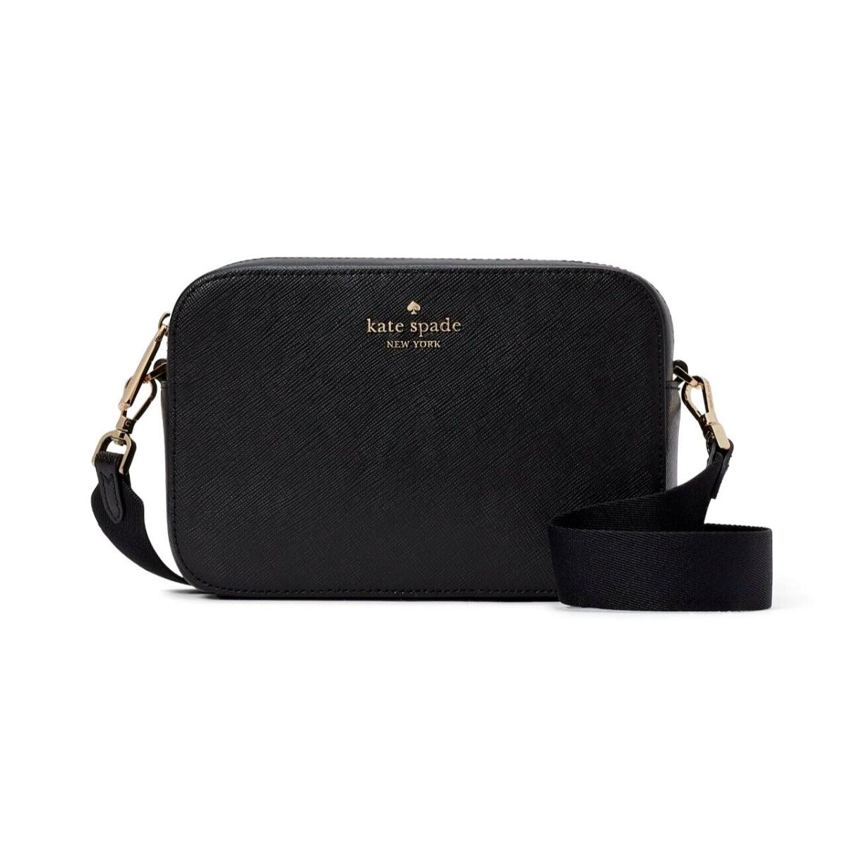 New Kate Spade Madison Mini Camera Bag Saffiano Leather Black