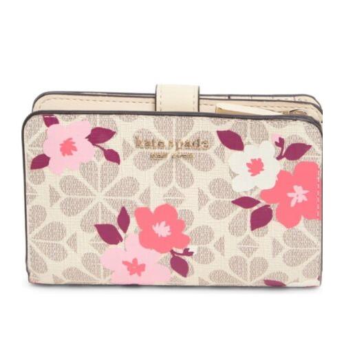 Kate Spade Floral Cherry Blossom Medium Compact Bifold Wallet