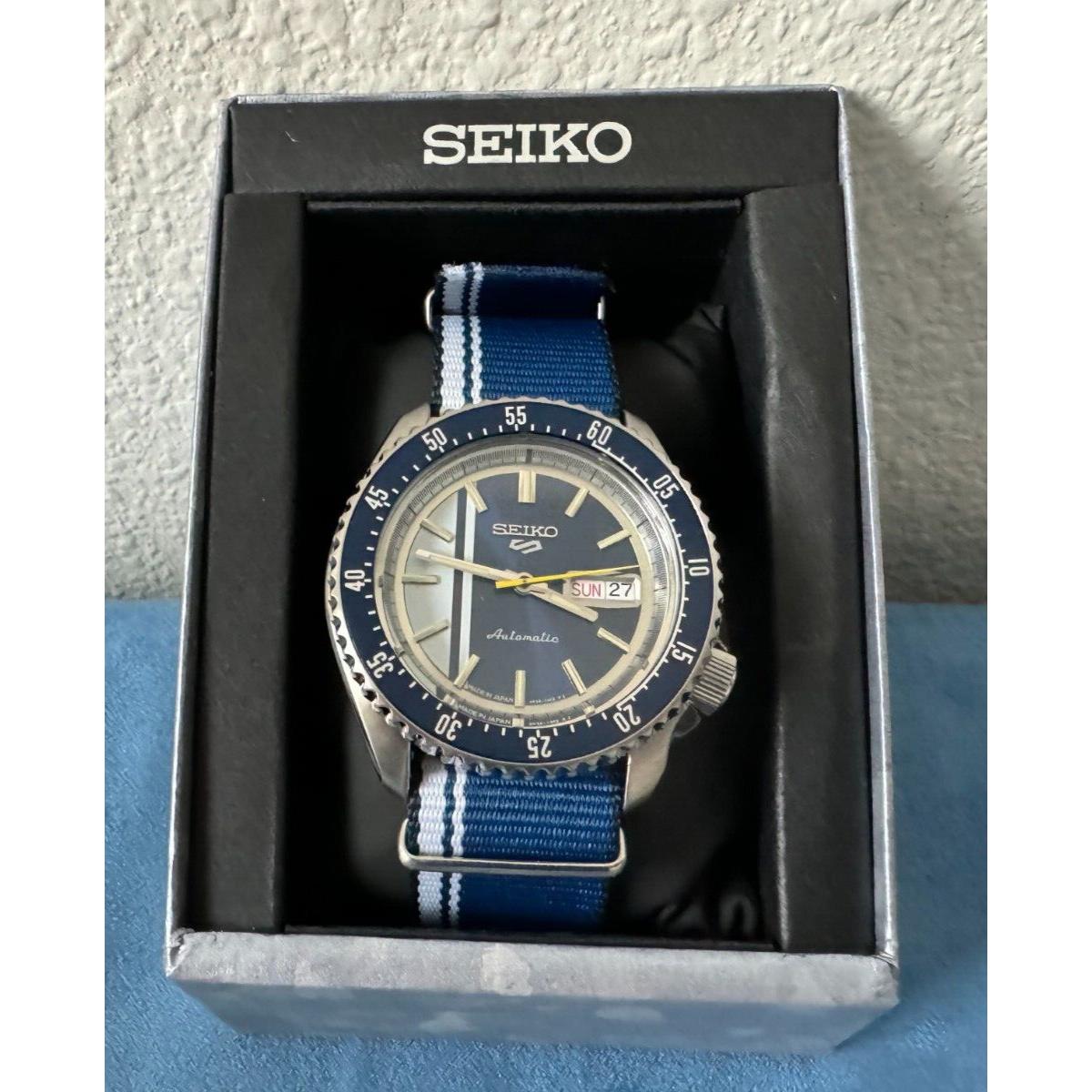 Seiko 5 Sports U.s Special Creation Blue White Automatic Watch For Men SRPK69