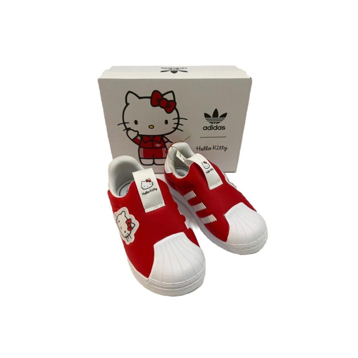 Adidas Hello Kitty Superstar 360 Shoes-toddler GY9213 - Vivid Red/Cloud White/Core Black