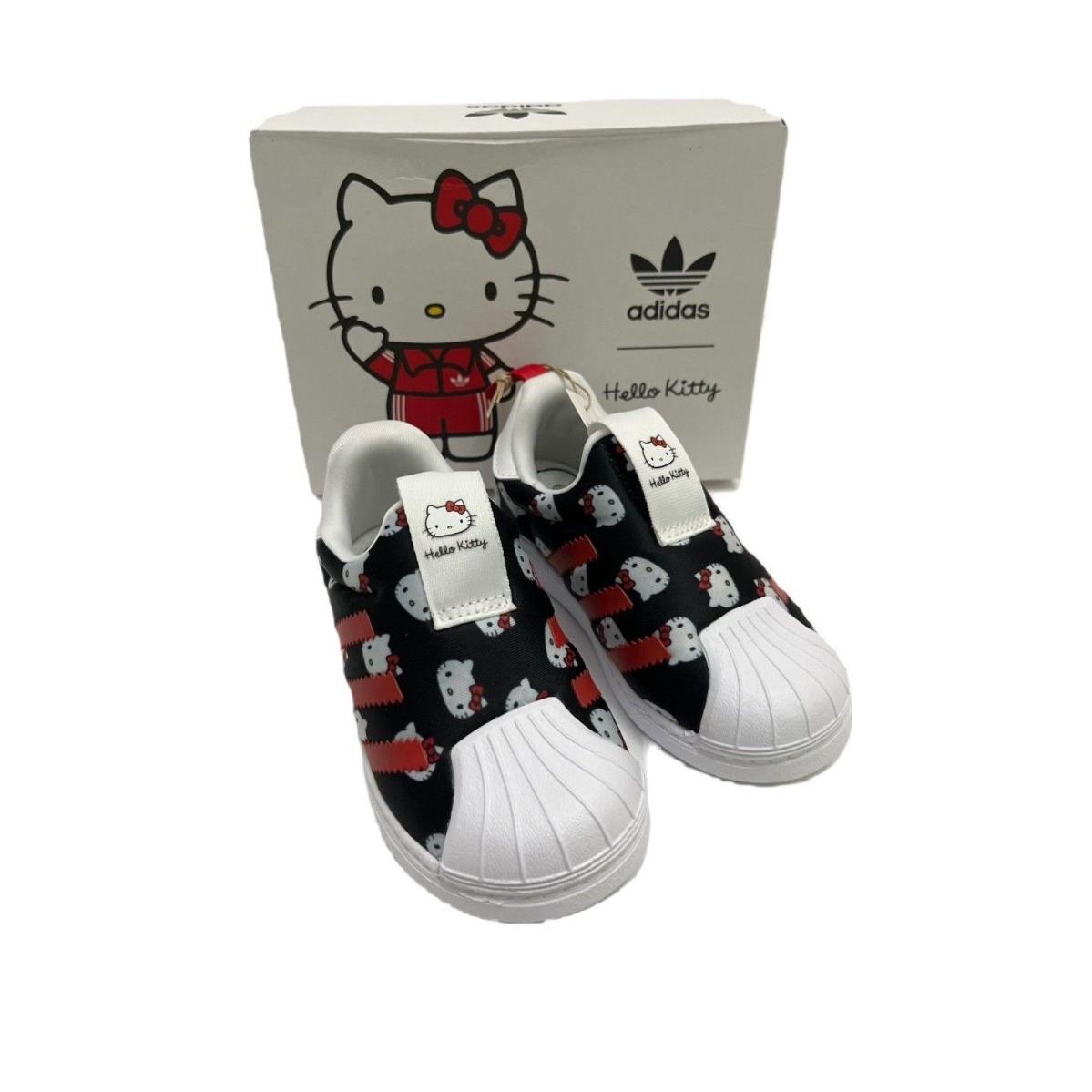 Adidas Hello Kitty Superstar 360 Shoes-toddler GY9214 - Cloud White/Core Black/Vivid Red