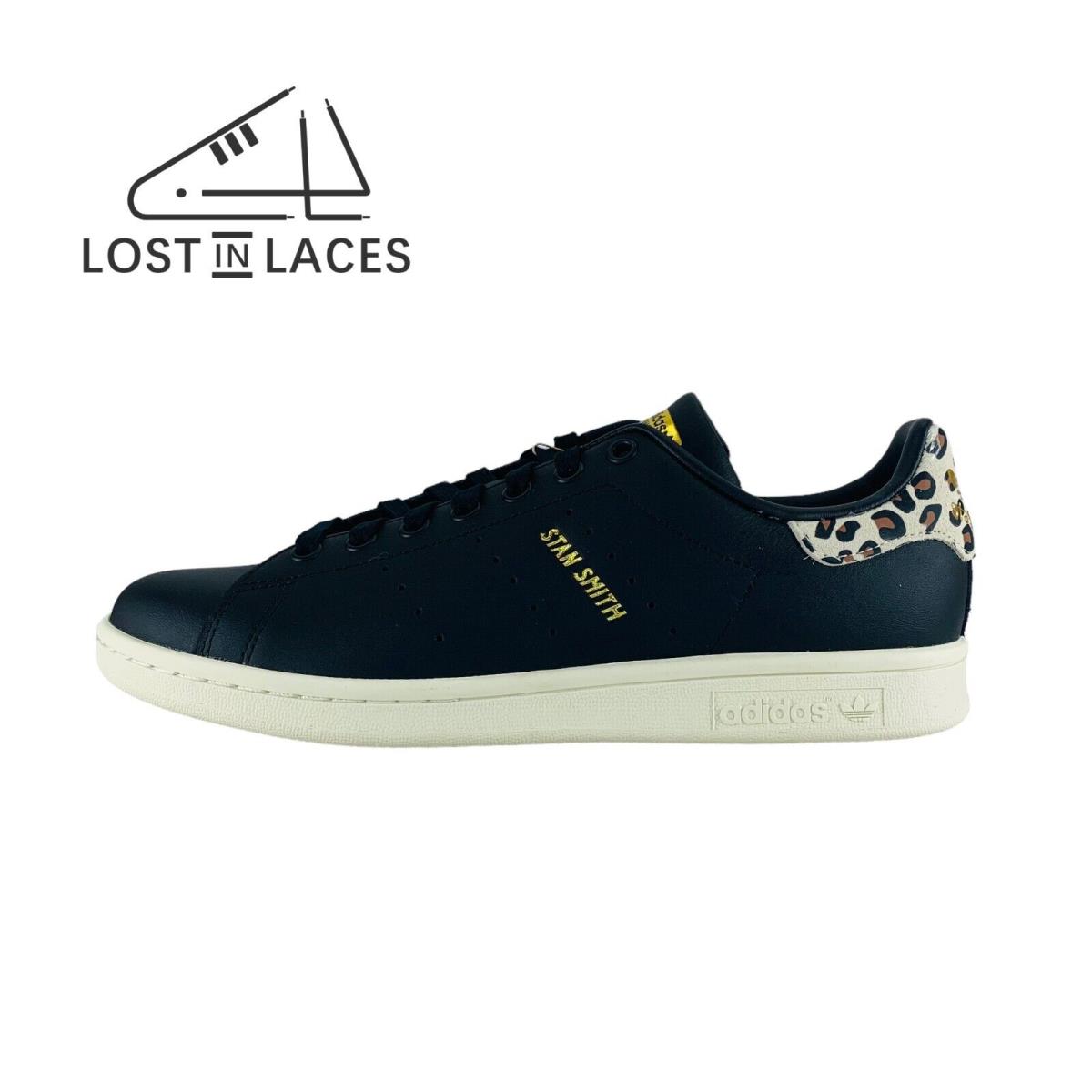 Adidas Stan Smith Black Leopard Print Sneakers Shoes IE4633 Women`s Sizes