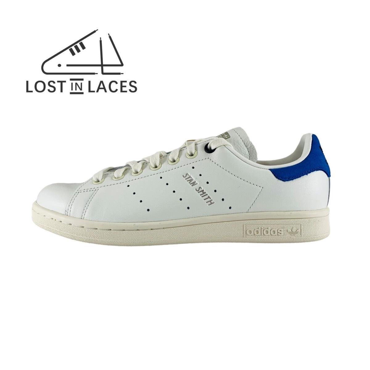Adidas Stan Smith White Blue Sneakers Shoes IG3128 Women`s Sizes - White