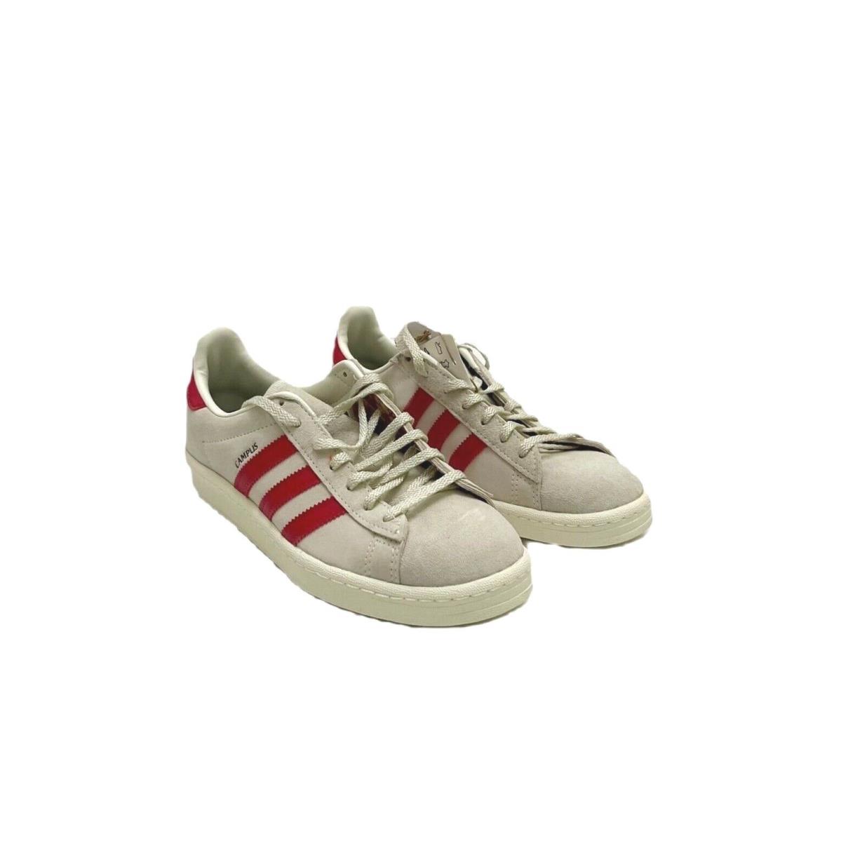 Adidas Men`s Campus 80`s Casual/activewear Shoes - Off White/Collegiate Red/Carbon