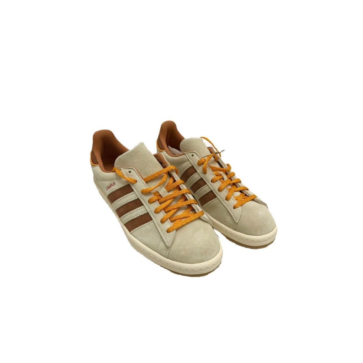 Adidas Men`s Campus 80`s Casual/activewear Shoes - Cream White/Auburn/Eqt Orange