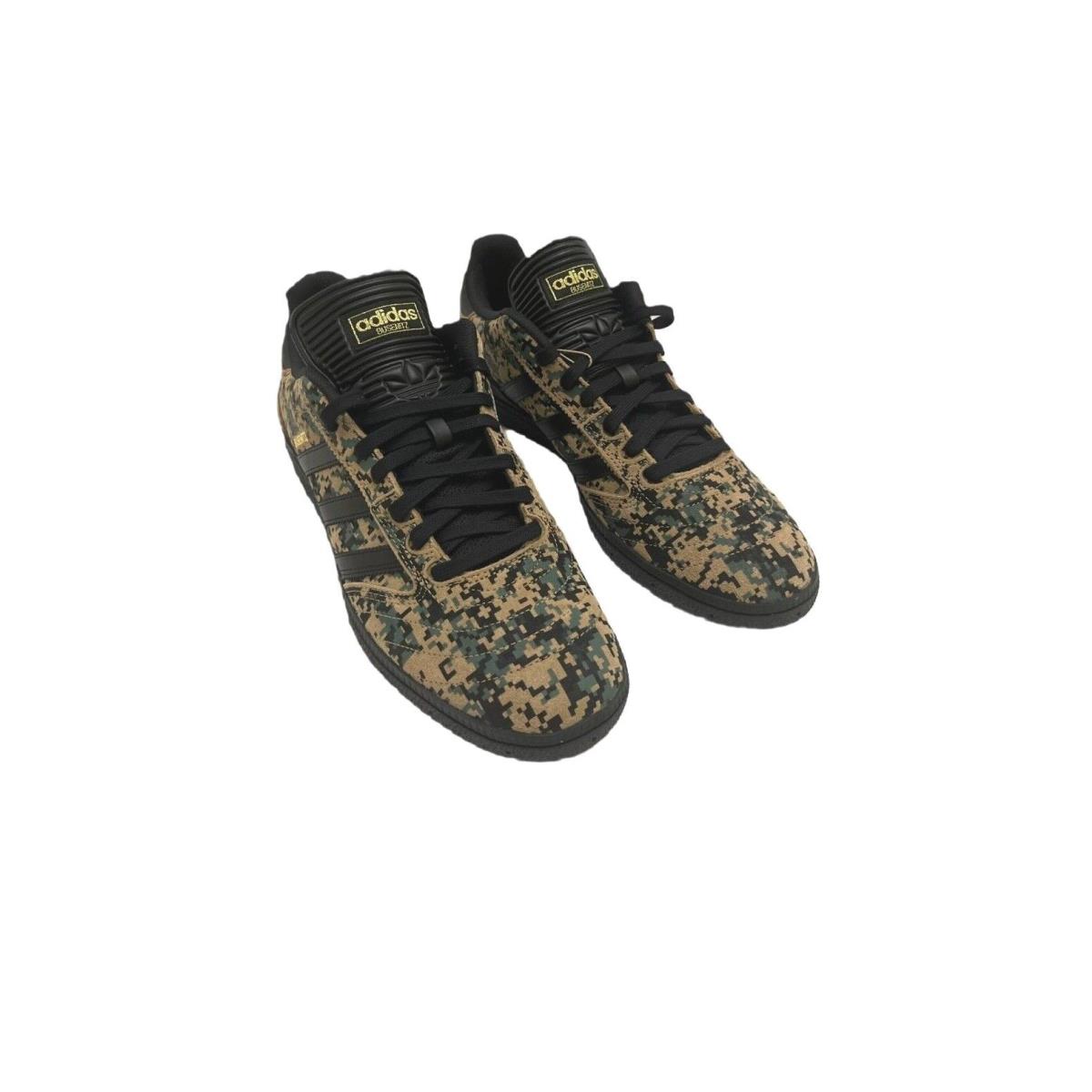 Adidas Men`s Busenitz Camo Activewear/casual Shoes - Core Black/Cardboard/Gold Metallic